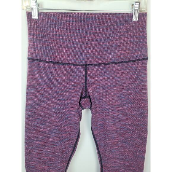 Lululemon Womens Leggings Pink Blue Spacedye Crop Leggings Size Small - Picture 2 of 8